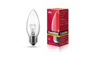 Camelion B E27 60W свеча прозрачная 60/B/CL/E27