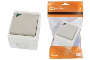 TDM Вуокса перекл. ОУ 1 кл. 10А серый (инд., IP54) (10!) SQ1803-0005