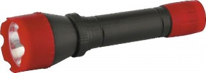 Ultraflash фонарь ручной "эконом" 6102-TH (2xR6) 1св/д 0.5W, черный +красн./пластик, BL