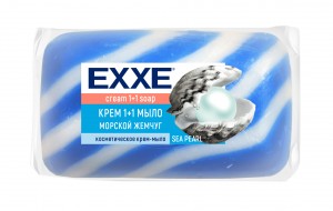 Мыло туалетное Морской жемчуг 1шт 80г полосатое EXXE