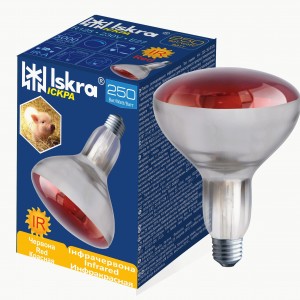 Лампа ИКЗК R125 250W Е27 инд. упаковка Искра