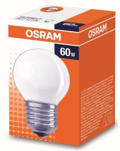 OSRAM P E27 60W шар матовая 4008321411778