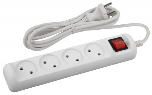 ЭРА сет. удл. ПВС 2х1 4 роз. 1.5м, 10А/2200Вт выкл. (корпус негорючий PP) U-4s-1.5m (РФ) 4111