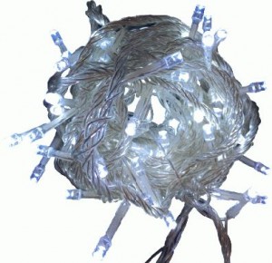 Ecola Гирлянда-нить ул. 100LED 4000K, 6м, 8 реж.,прозр.провод с вилкой 220V IP44 N4YV06ELC