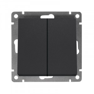 UNIVersal Афина мех. выкл. СУ 2 кл., 10А, графит (корп. ABS, пласт. осн.) A0023-Gr