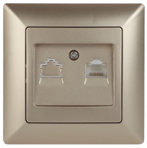 Intro Solo роз. СУ комп. 1 мест. RJ45, шампань 4-303-04, 4495