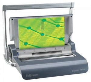 Переплетная машина для металлической пружины FELLOWES QUASAR WIRE, пробив.15л., сшив.130л., CRC52241