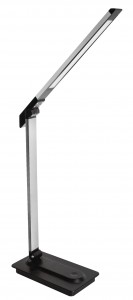 Camelion KD-846 C02 св-к св/д настольный 8W(400lm) 3000-6000K, сенсор/рег.ярк, h=49см, черный