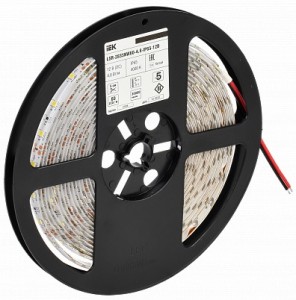IEK лента св/д 12V 4.8W/m 60led/m IP65 4000K 4K 360lm/m 5м (гермет) SMD2835 LSR1-0-060-65-3-05