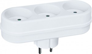 Navigator разветвитель (тройник) 3 роз. 10А, белый в ряд NAD-L-3X-WH 94697