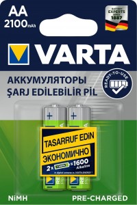 Ак-р Varta Ready2Use 56706.101.412 /R6 2100mAh Ni-MH BL2 ЗАРЯЖ