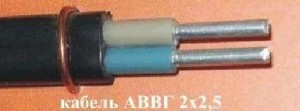 Кабель АВВГ-П 2х2,5 (ГОСТ) (БРЭКС ) Плоский силовой алюмин. черный