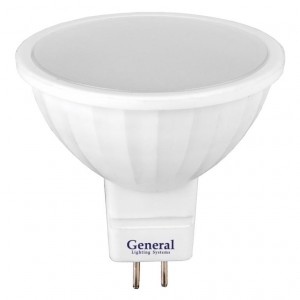 General MR16 GU5.3 12W 4500K 4K 50x48 пластик/алюм 660311