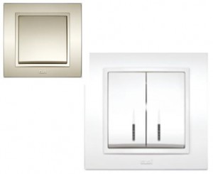 EL-BI ZENA SILVERLINE выкл. СУ 2 кл. титаниум (инд.) 500-011400-203