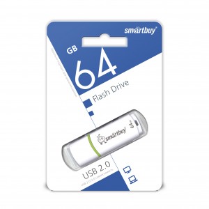 Флэш-диск (флэшка) USB UFD Smartbuy 64GB Crown White (SB64GBCRW-W)