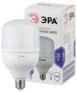 ЭРА стандарт высокомощн.(колокол) E27 20W(1600lm) 6500K 6K 144x80 POWER T80-20W-6500-E27 3665