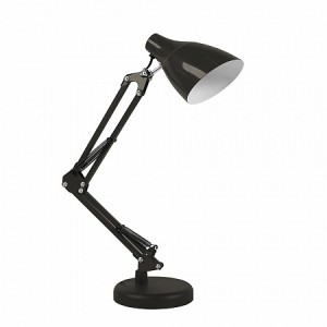 General GTL-054 св-к настольный 60W E27 h600 металл/пластик loft черный на основ+струбц 2в1 800155