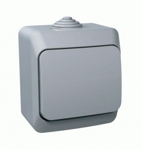 Schneider Этюд выкл. ОУ 1 кл. сер. (пласт. осн., IP44) BA10-041c