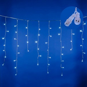 Гирлянда-бахрома св/д мерцание 25м 440 LED провод прозрачный ULD-B25006-440/TTK WHITE IP44 Uniel