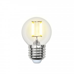 Uniel Air шар G45 E27 7.5W(745lm 360°) 3000K 2K 45x70 филамент прозр LED-G45-7,5W/WW/E27/CL