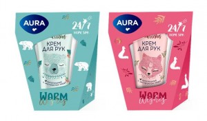 Подарочный набор:Крем д/рук WARM WISHES питательный 50мл AURA 13762