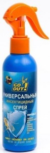 От клопов/тараканов/муравьев/блох/кожеедов СПРЕЙ 200мл с курком Go Ou (циперметрин)