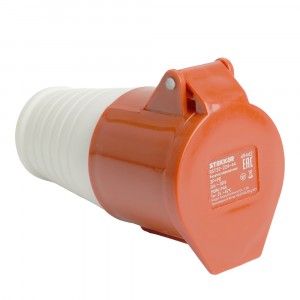 STEKKER силовая розетка СЕЕ переносная ST-224 32А 380В 3P+PE IP44, RST32-224-44 49442