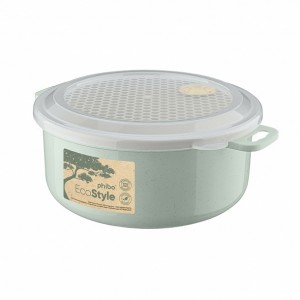 Емкость д/СВЧ и хранения продуктов 0,9л, круглая, зеленый 431159536 Phibo/Бытпласт
