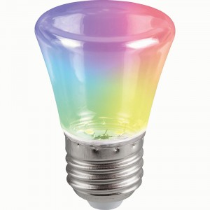 Feron колокольчик C45 E27 1W RGB прозр быстрая смена цвета 70x45 д/гирлянды "Белт Лайт" LB-372 38131