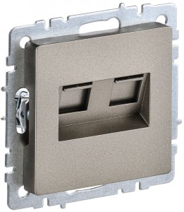 IEK BRITE мех. роз. компьют. СУ 2 мест. шампань (RJ45) РК11-2-БрШ BR-K20-2-K37