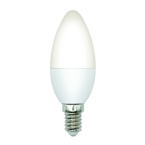 Volpe лампа св/д свеча C37 E14 димм. 6W(600lm) 3000K 2K матовая LED-C37-6W/3000K/E14/FR/DIM/SLS