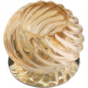 Fametto DLS-F113-1001 G9 220V св-к встр. Fiore  стекло 85(55)x83 хром/янтарный
