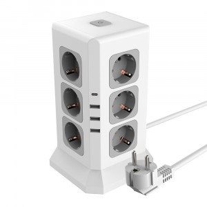 STEKKER Удлинитель 3x1, 12 роз, с/з 1.5м 3520Вт 3USB A + 1C 5V 3,4A, Comfort HM10-61-01 белый 49991
