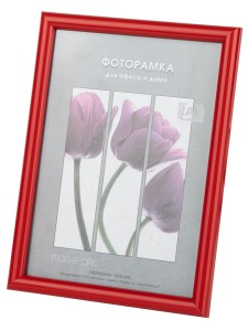 Фоторамка Image Art  Радуга 10х15 пластик со стеклом красный 57702