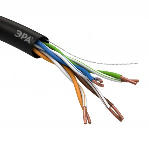 ЭРА SIMPLE Кабель витая пара U/UTP 4PR 4х2х24AWG Cat5e CU PE OUTDOOR 305м 2376