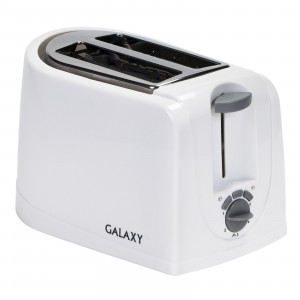 Тостер Galaxy GL-2906, 850Вт, автомат. центрирование прожарки, поддон д/крошек, пластик