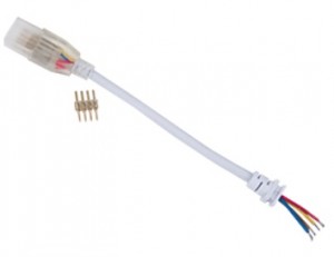 Ecola Кабель RGB 220V 16x8 150мм с муфтой и разъемом IP68 SCJM16ESB