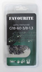 FAVOURITE Цепь пильная 18"/45см 3/8" 1,3мм 60зв. RS G18-60-3/8-1.3