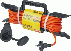 Navigator Силовой удлинитель на рамке NPE-F-30-X-2х0.75 б/з 30м ПВС 93921