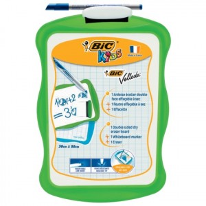 Доска маркерная BIC "Velleda" 200х310мм, двусторонняя, с маркером и стирателем, 841362 235497