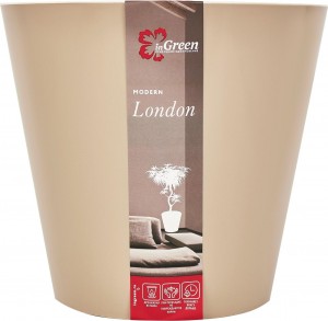 Горшок для цветов London D=190мм (3,3л) со вставкой, Мол. шоколад ING6251МШОК InGreen
