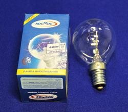 Космос P45 E14 40W шар прозрачная