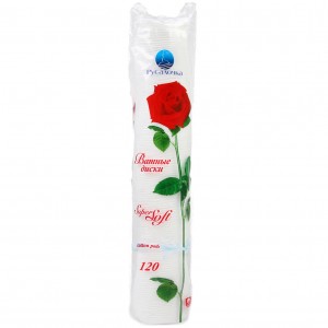 Ватные диски SUPER SOFT 120шт/уп, цена за уп 70208 РУСАЛОЧКА