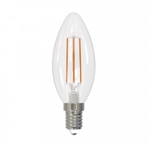Uniel Sky свеча C35 E14 11W(900lm 360°) 3000K 2K филамент прозрачная 35x100 LED-C35-11W/3000K/E14/CL