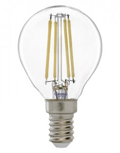 General шар P45 E14 7W 2700K 2K 45x78 филамент (нитевидная), прозр. 647800