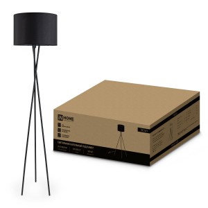 ASD/InHome св-к напольный торшер ТНО 04Ч 60W Е27 черный 375x375x1600 8239