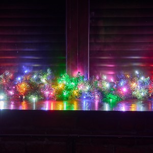 Гирлянда св/д 10м 100LED бел,желт,зелен,красн,розов,синий, провод зелен ULD-S1000-100/DGA IP20 Uniel
