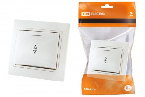 TDM Таймыр перекл. проходной СУ 1 кл. 10А бел. (керам. осн., инд) (10!) SQ1814-0008