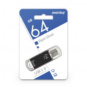 Флэш-диск (флэшка) USB Smartbuy 64GB V-Cut Black (SB64GBVC-K)