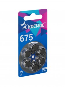 Э/п Космос ZA675 (PR44) BL6 для слуховых аппаратов KOCZA-675BL6